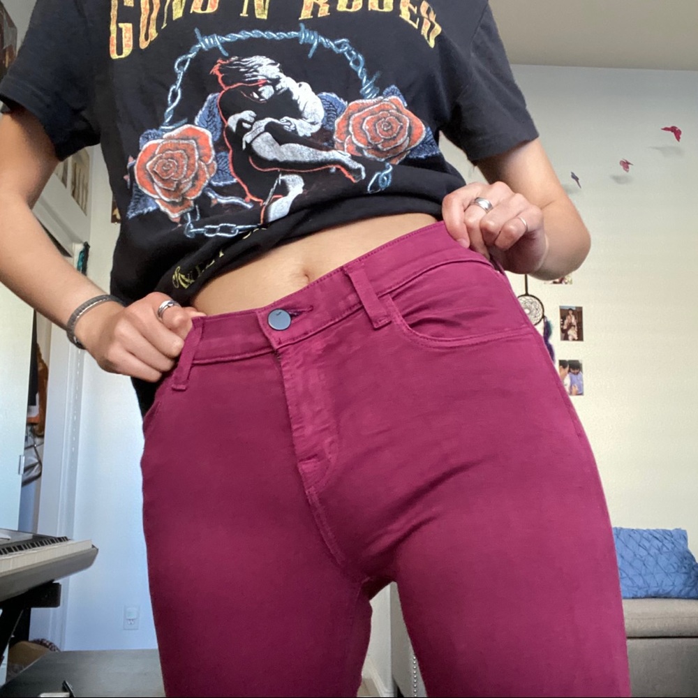 Skinny red burgundy jeans jeggings